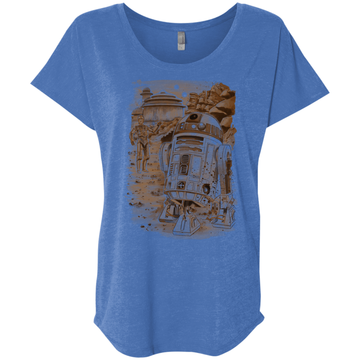 T-Shirts Vintage Royal / X-Small Mission to jabba palace Triblend Dolman Sleeve