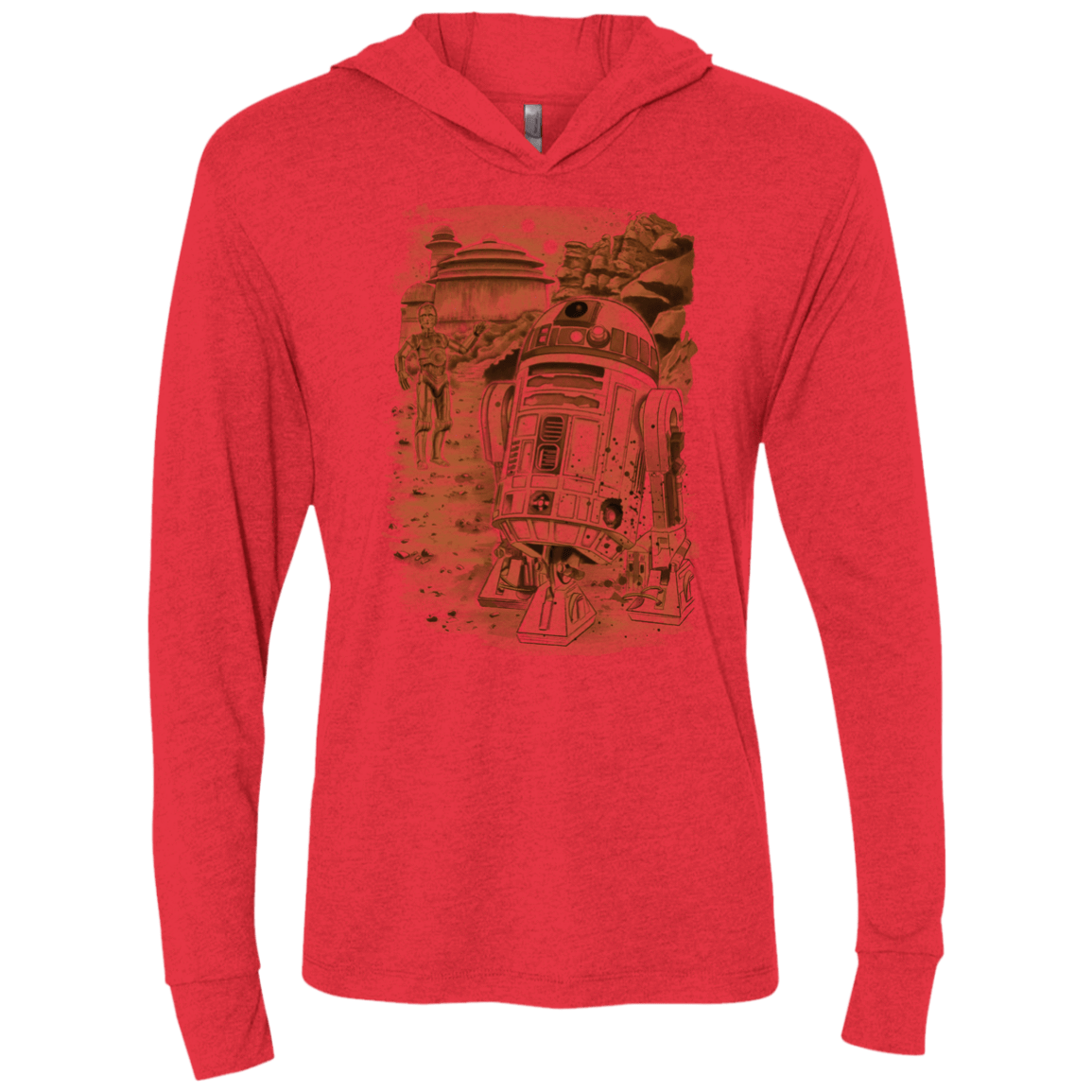 T-Shirts Vintage Red / X-Small Mission to jabba palace Triblend Long Sleeve Hoodie Tee