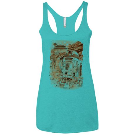 T-Shirts Tahiti Blue / X-Small Mission to jabba palace Women's Triblend Racerback Tank