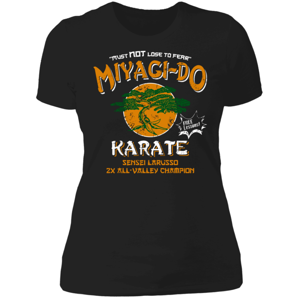 T-Shirts Black / X-Small Miyagi Do Free Lessons Women's Premium T-Shirt