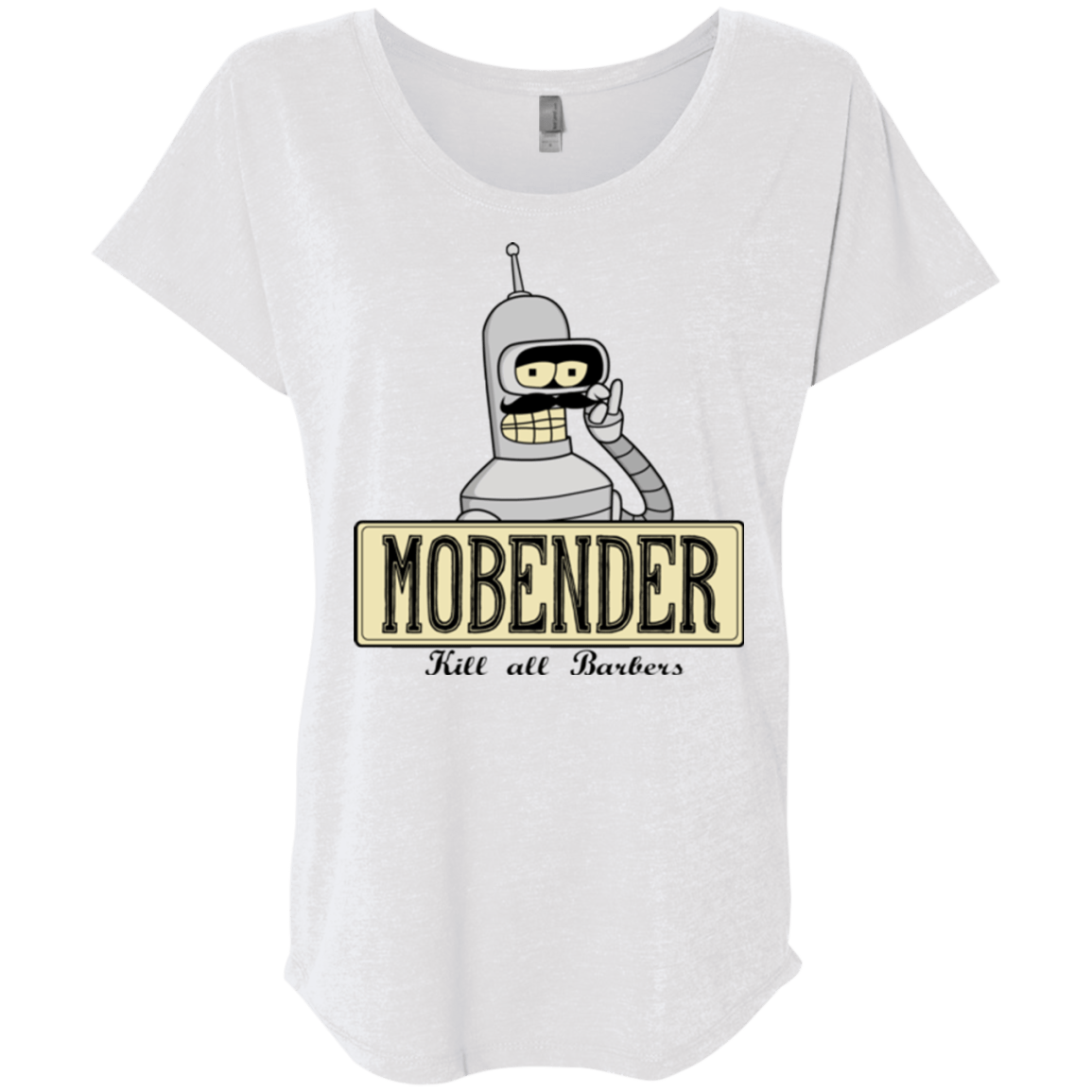 T-Shirts Heather White / X-Small Mobender Triblend Dolman Sleeve