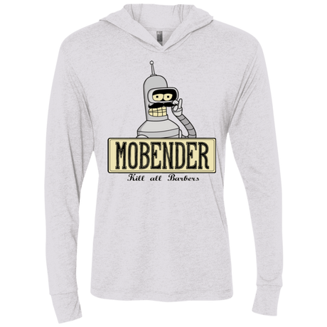 T-Shirts Heather White / X-Small Mobender Triblend Long Sleeve Hoodie Tee