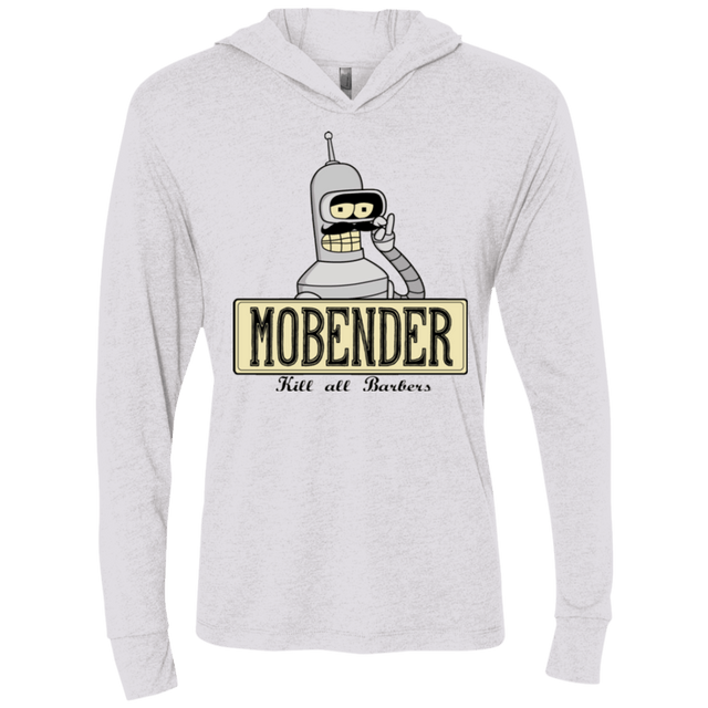 T-Shirts Heather White / X-Small Mobender Triblend Long Sleeve Hoodie Tee