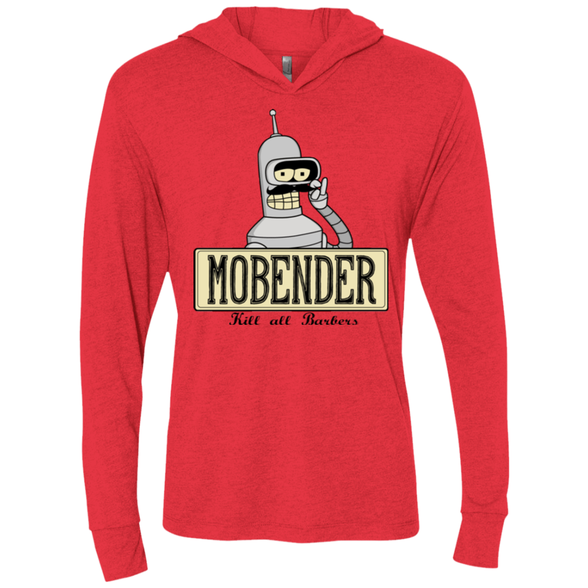 T-Shirts Vintage Red / X-Small Mobender Triblend Long Sleeve Hoodie Tee