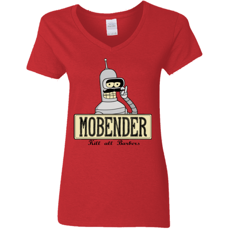 T-Shirts Red / S Mobender Women's V-Neck T-Shirt