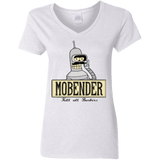 T-Shirts White / S Mobender Women's V-Neck T-Shirt