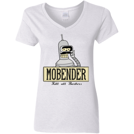 T-Shirts White / S Mobender Women's V-Neck T-Shirt