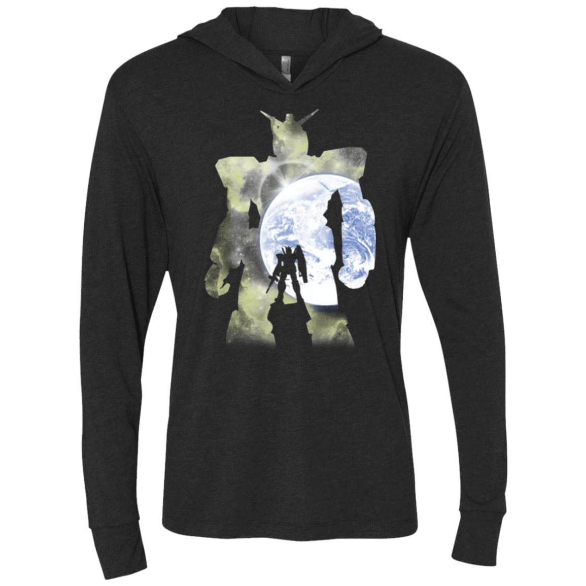 T-Shirts Vintage Black / X-Small Mobile Suit Triblend Long Sleeve Hoodie Tee