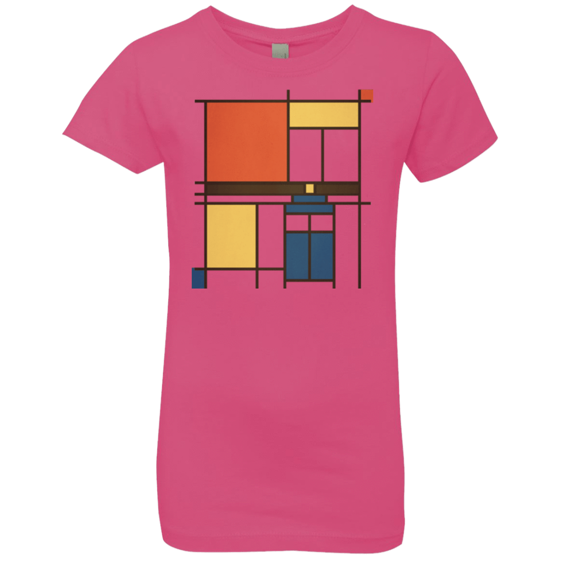 T-Shirts Hot Pink / YXS Mondrian Who Girls Premium T-Shirt