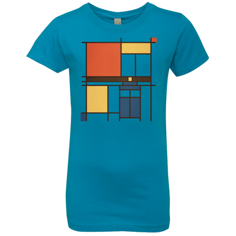 T-Shirts Turquoise / YXS Mondrian Who Girls Premium T-Shirt