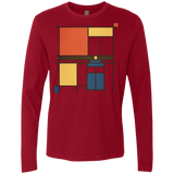 T-Shirts Cardinal / Small Mondrian Who Men's Premium Long Sleeve