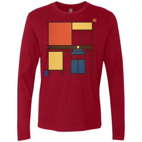 T-Shirts Cardinal / Small Mondrian Who Men's Premium Long Sleeve