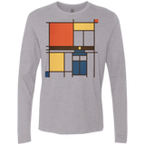 T-Shirts Heather Grey / Small Mondrian Who Men's Premium Long Sleeve