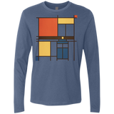 T-Shirts Indigo / Small Mondrian Who Men's Premium Long Sleeve