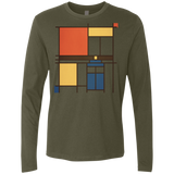 T-Shirts Military Green / Small Mondrian Who Men's Premium Long Sleeve