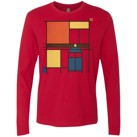 T-Shirts Red / Small Mondrian Who Men's Premium Long Sleeve