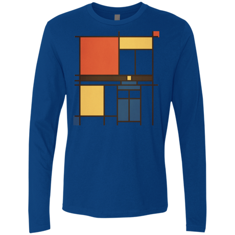 T-Shirts Royal / Small Mondrian Who Men's Premium Long Sleeve
