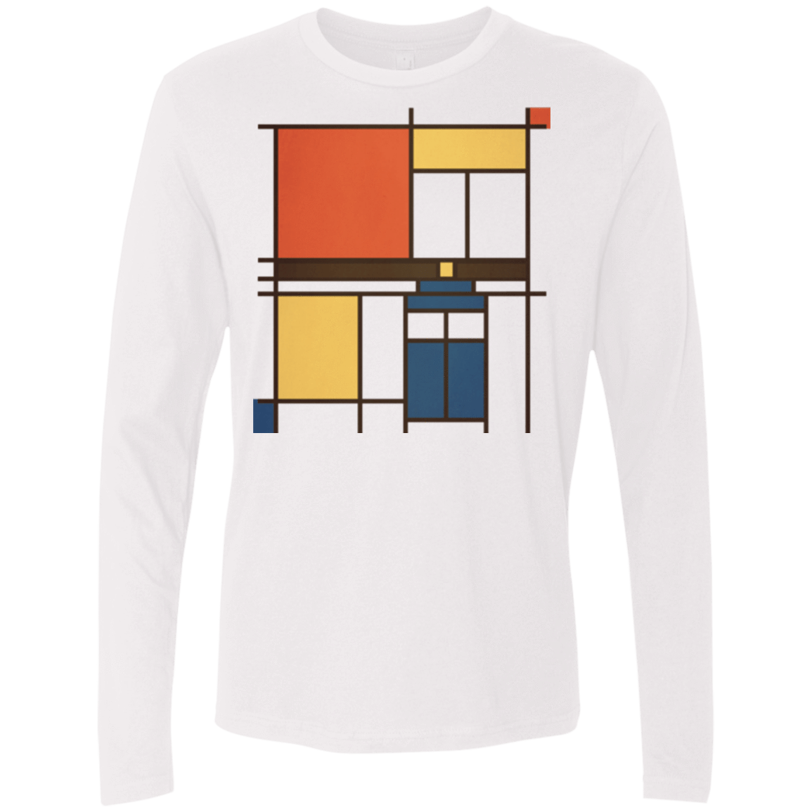 T-Shirts White / Small Mondrian Who Men's Premium Long Sleeve