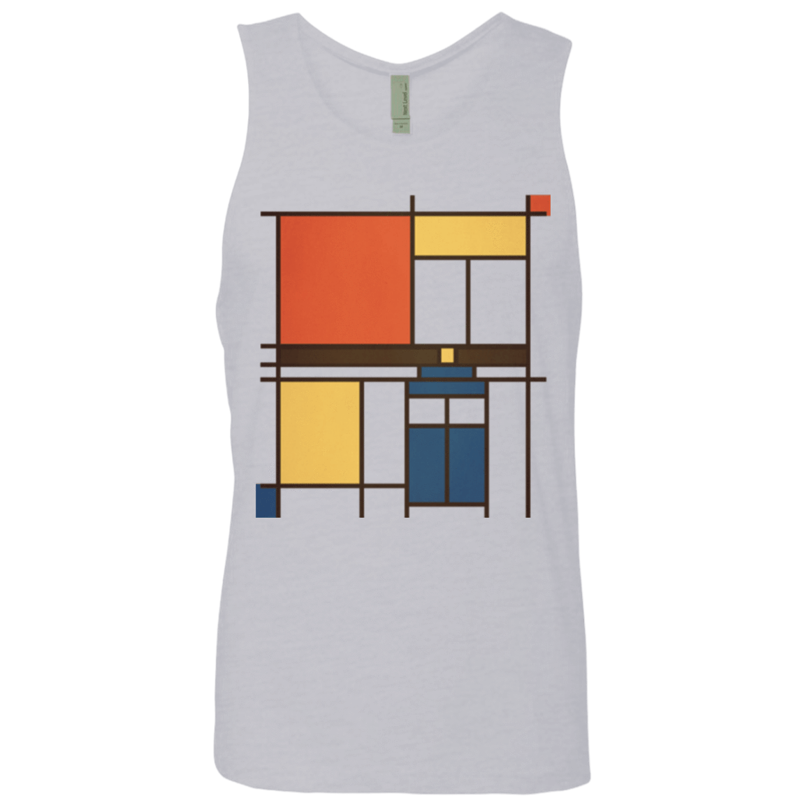T-Shirts Heather Grey / Small Mondrian Who Men's Premium Tank Top