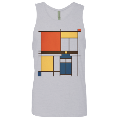 T-Shirts Heather Grey / Small Mondrian Who Men's Premium Tank Top
