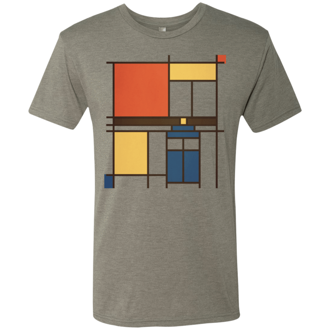 T-Shirts Venetian Grey / Small Mondrian Who Men's Triblend T-Shirt