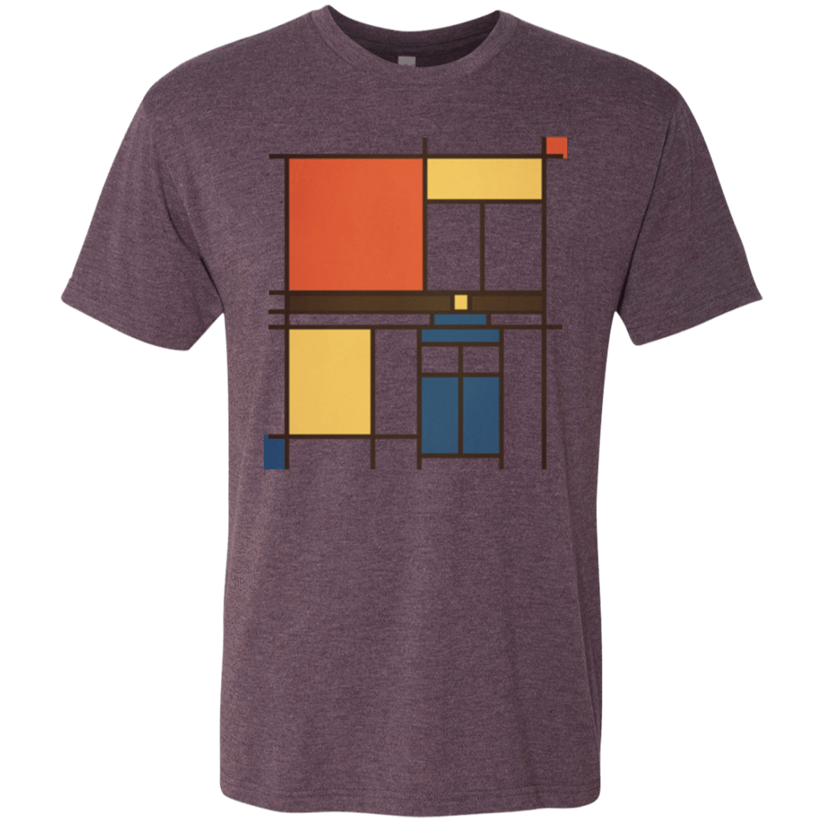 T-Shirts Vintage Purple / Small Mondrian Who Men's Triblend T-Shirt