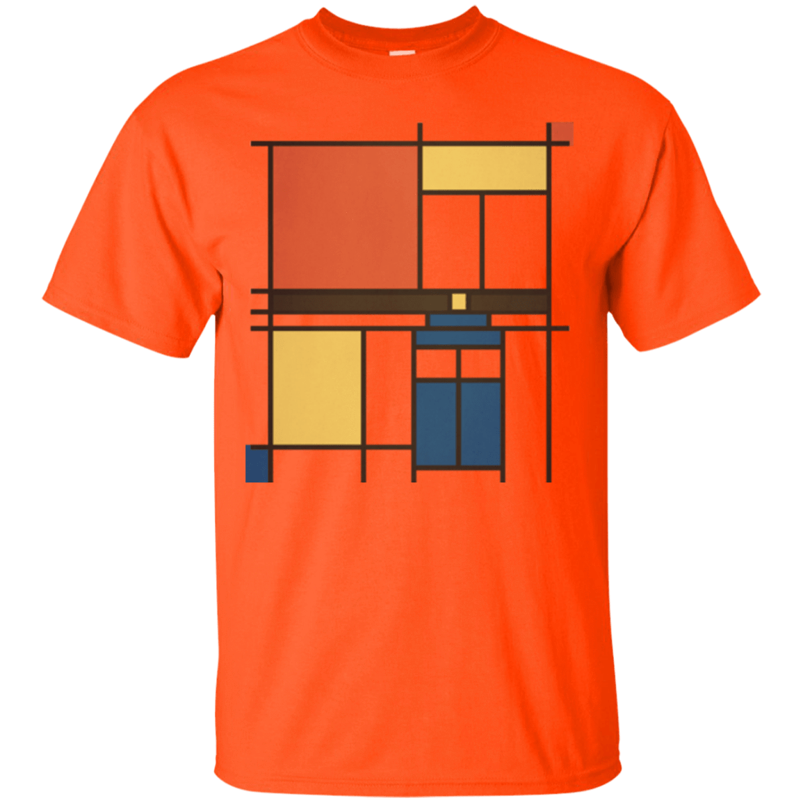 T-Shirts Orange / Small Mondrian Who T-Shirt
