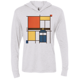 T-Shirts Heather White / X-Small Mondrian Who Triblend Long Sleeve Hoodie Tee