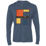 T-Shirts Indigo / X-Small Mondrian Who Triblend Long Sleeve Hoodie Tee