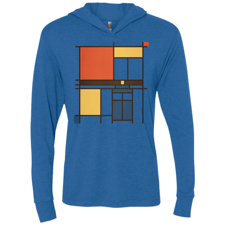 T-Shirts Vintage Royal / X-Small Mondrian Who Triblend Long Sleeve Hoodie Tee