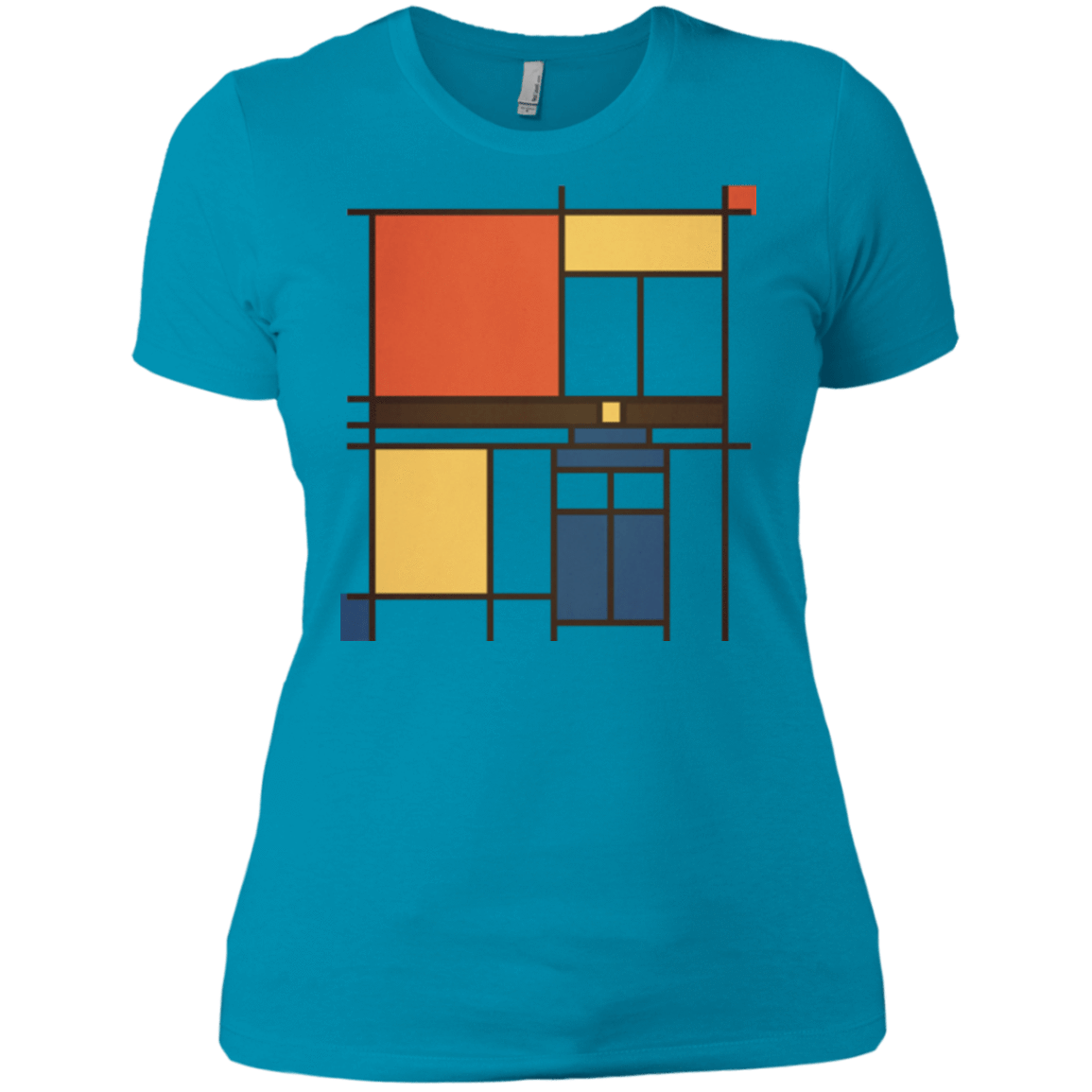 T-Shirts Turquoise / X-Small Mondrian Who Women's Premium T-Shirt