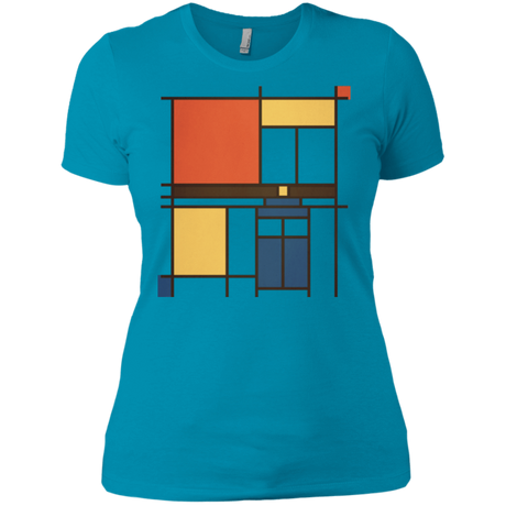 T-Shirts Turquoise / X-Small Mondrian Who Women's Premium T-Shirt