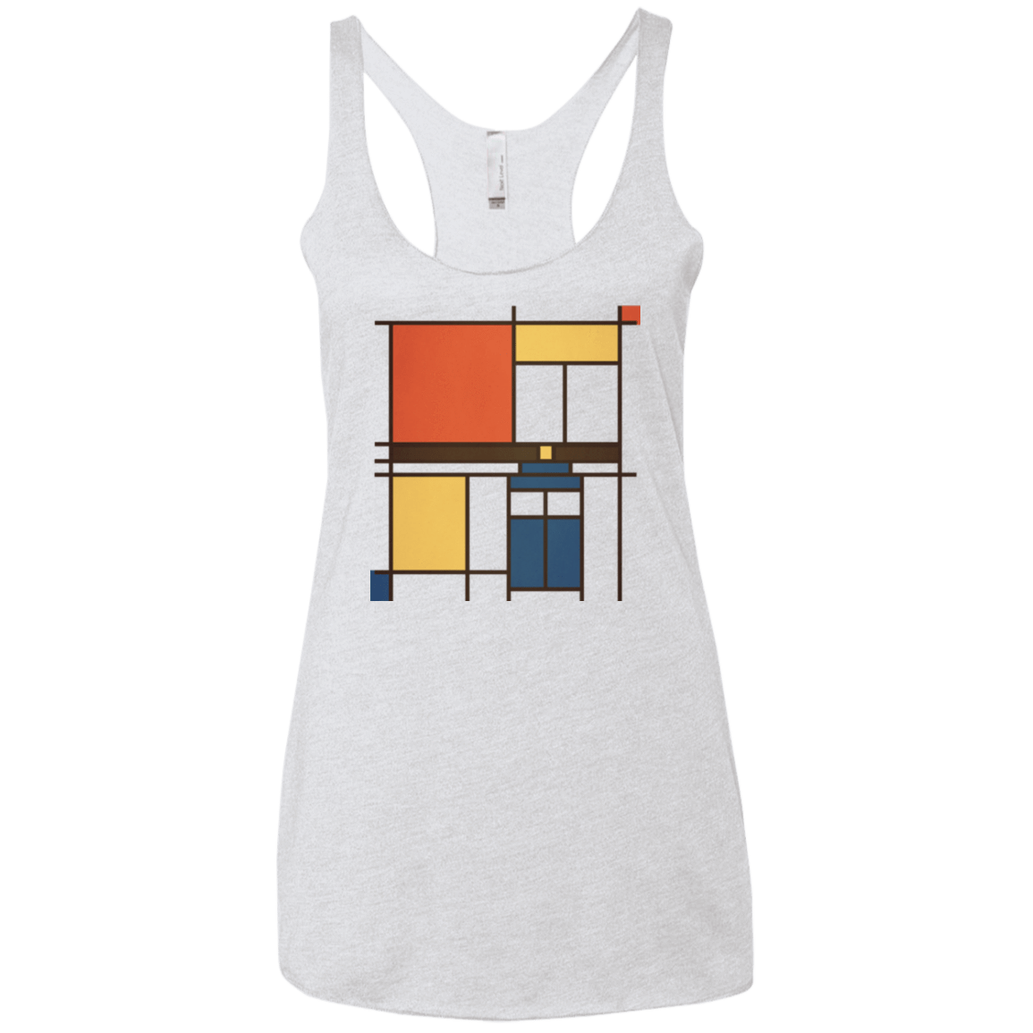 T-Shirts Heather White / X-Small Mondrian Who Women's Triblend Racerback Tank