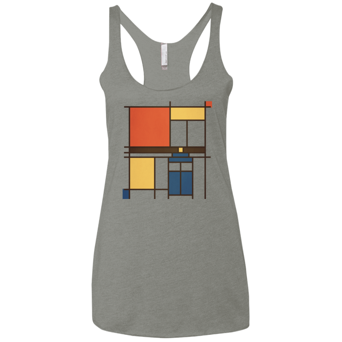 T-Shirts Venetian Grey / X-Small Mondrian Who Women's Triblend Racerback Tank