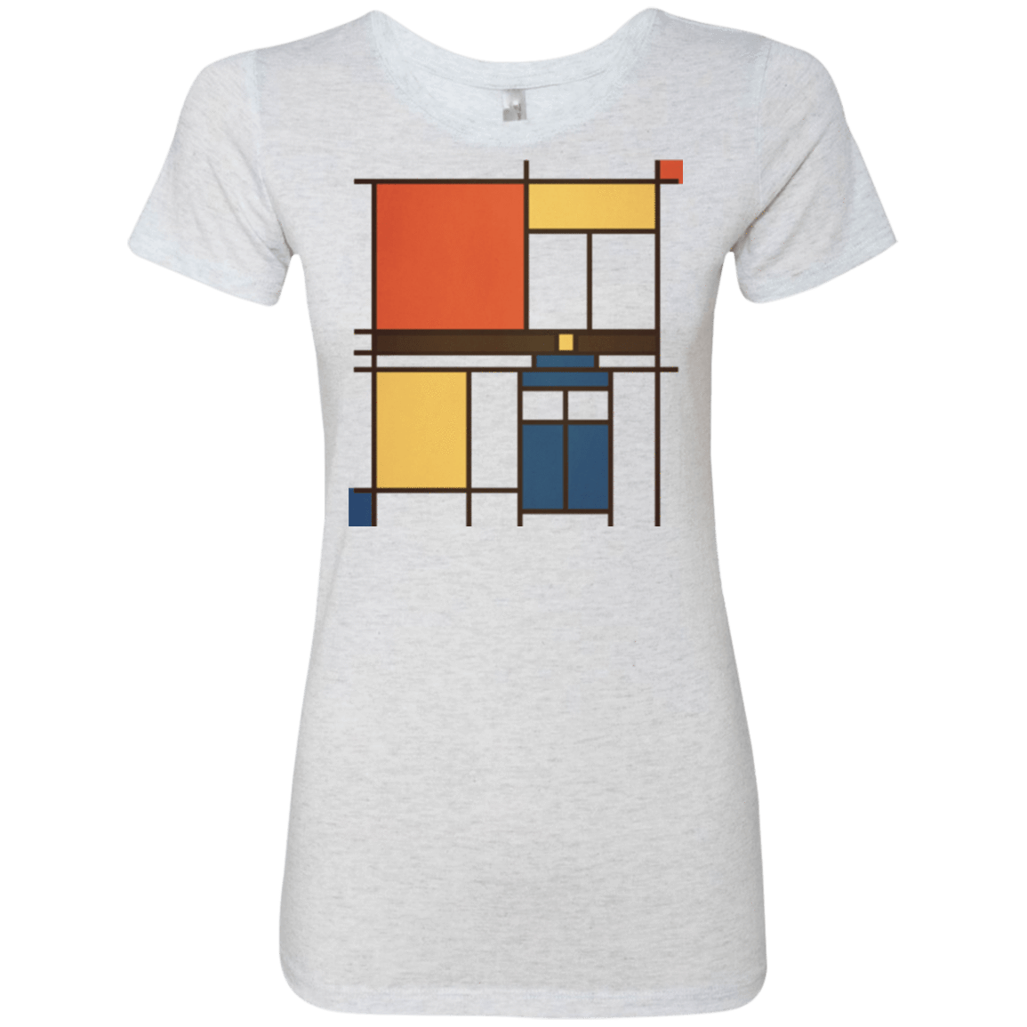 T-Shirts Heather White / Small Mondrian Who Women's Triblend T-Shirt