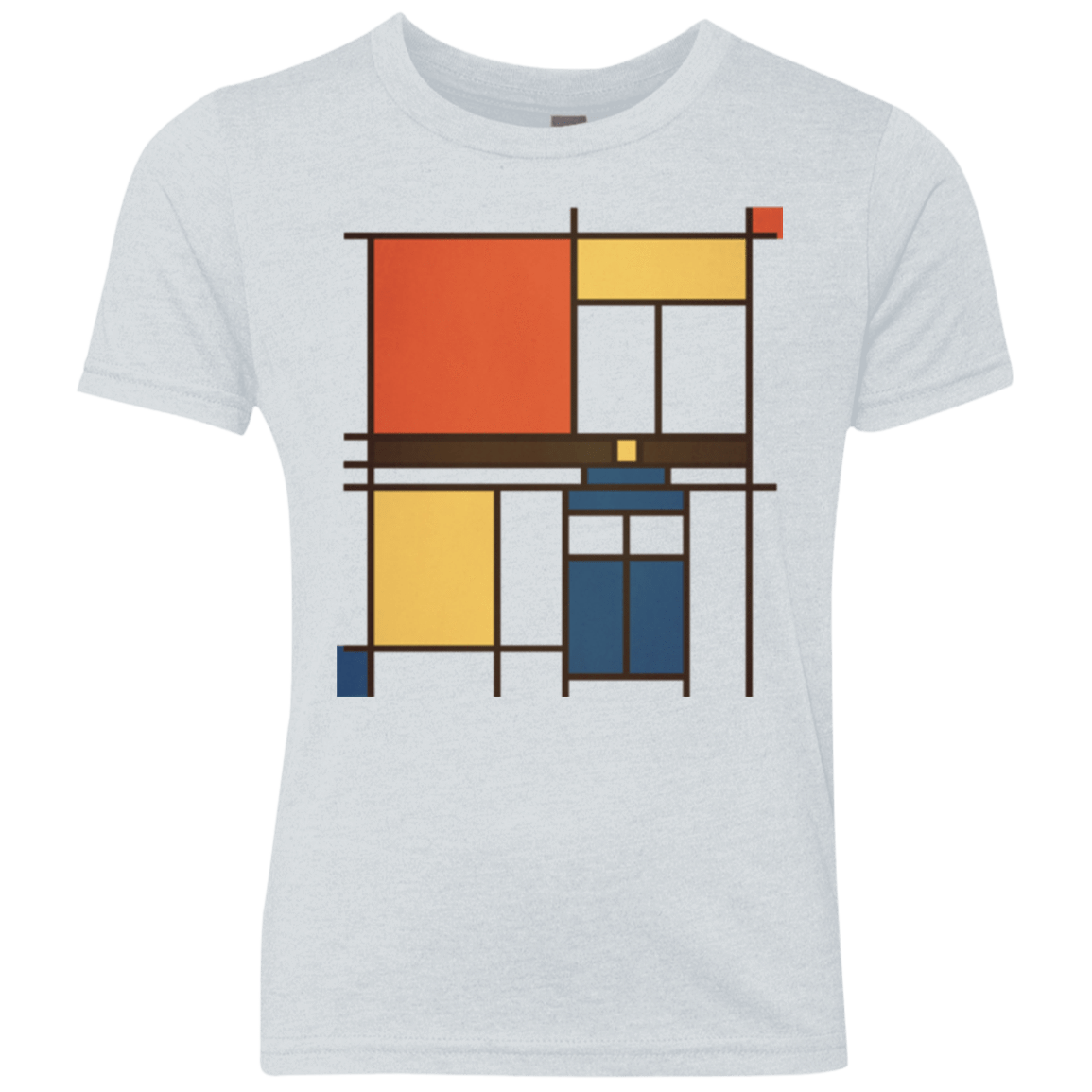 T-Shirts Heather White / YXS Mondrian Who Youth Triblend T-Shirt