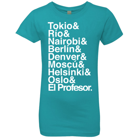 T-Shirts Tahiti Blue / YXS Money Heist Jetset Girls Premium T-Shirt