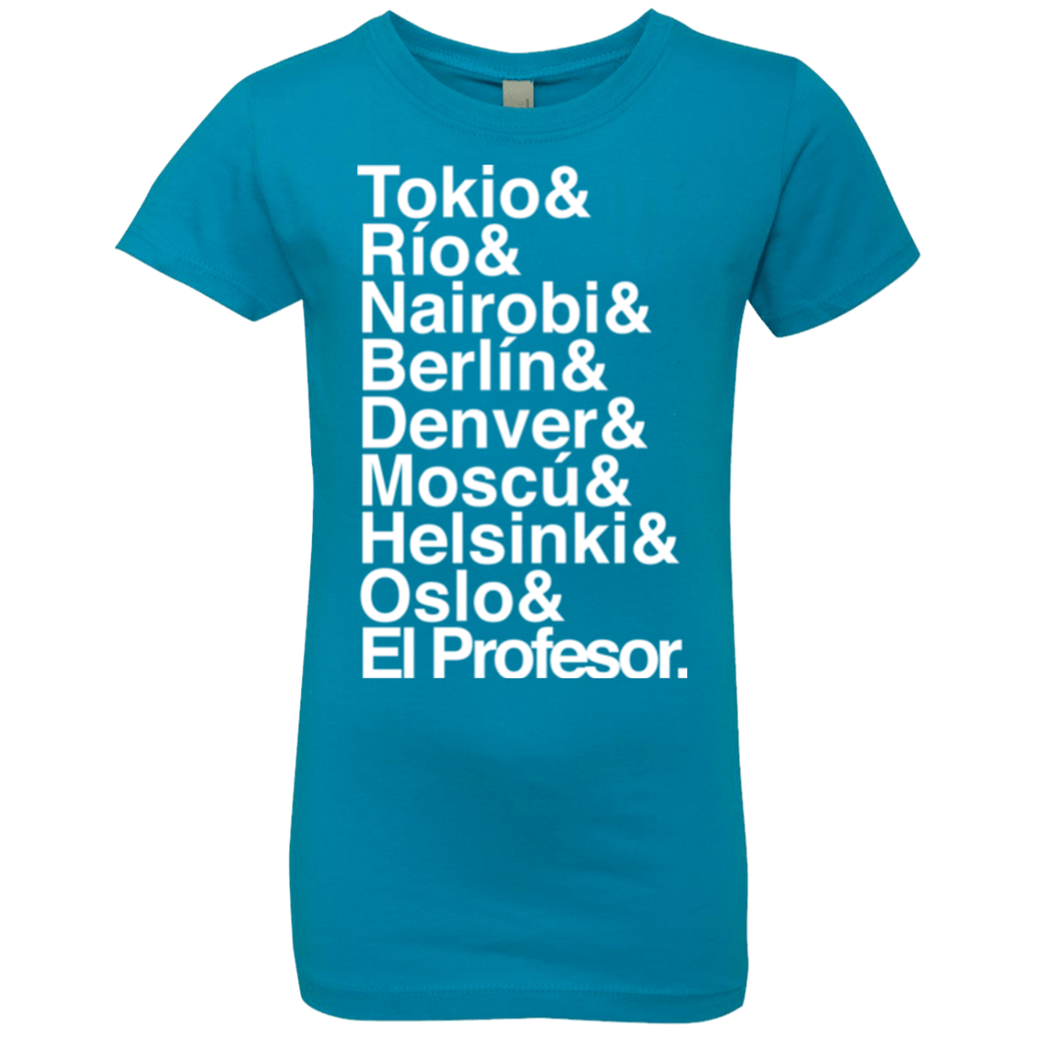T-Shirts Turquoise / YXS Money Heist Jetset Girls Premium T-Shirt