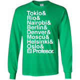 T-Shirts Irish Green / S Money Heist Jetset Men's Long Sleeve T-Shirt