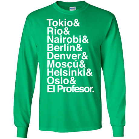 T-Shirts Irish Green / S Money Heist Jetset Men's Long Sleeve T-Shirt