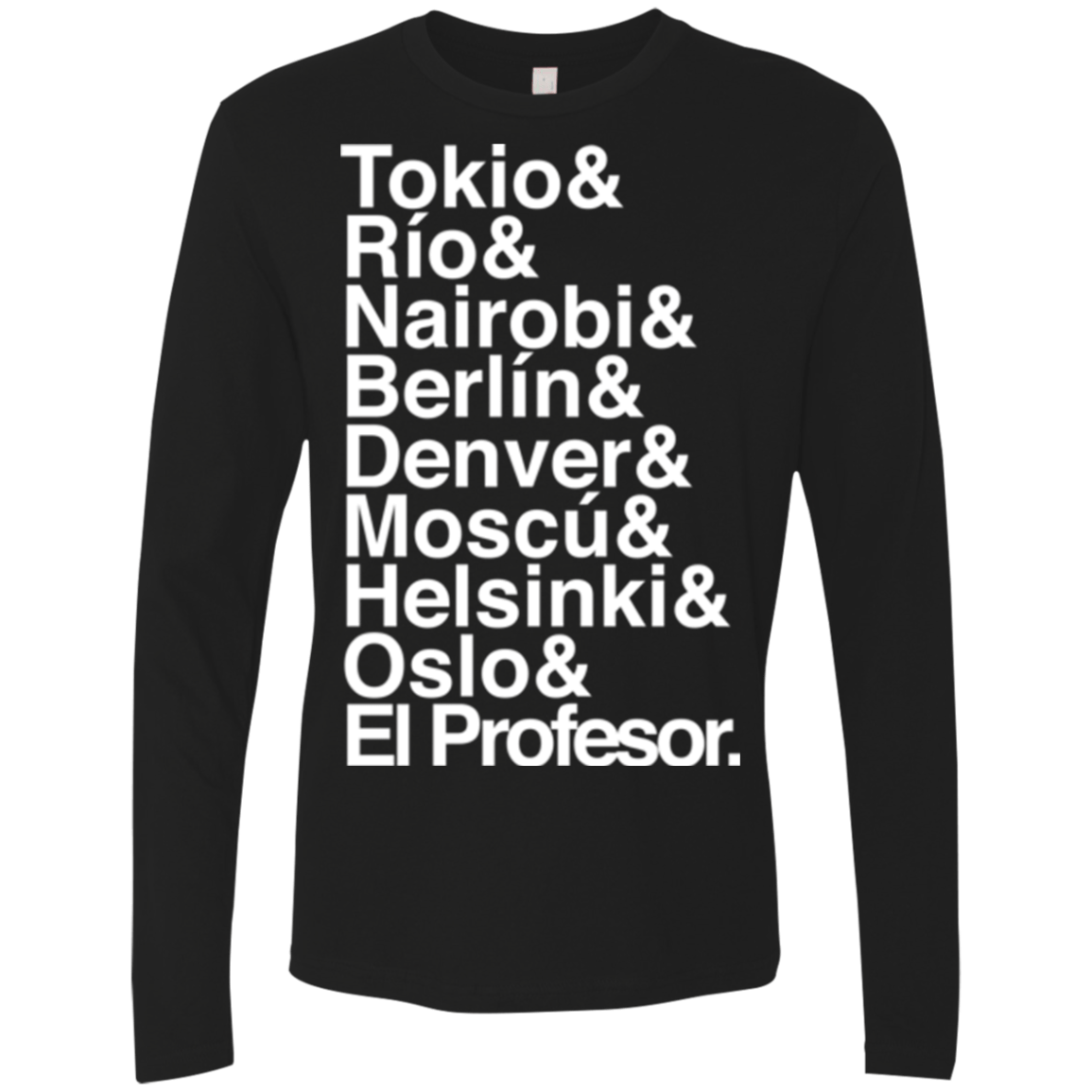 T-Shirts Black / S Money Heist Jetset Men's Premium Long Sleeve