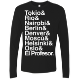 T-Shirts Black / S Money Heist Jetset Men's Premium Long Sleeve