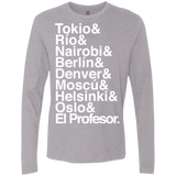 T-Shirts Heather Grey / S Money Heist Jetset Men's Premium Long Sleeve