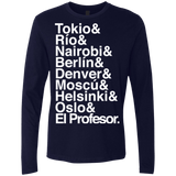 T-Shirts Midnight Navy / S Money Heist Jetset Men's Premium Long Sleeve
