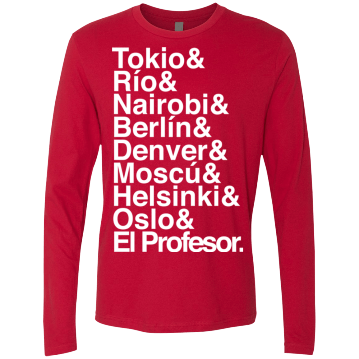 T-Shirts Red / S Money Heist Jetset Men's Premium Long Sleeve