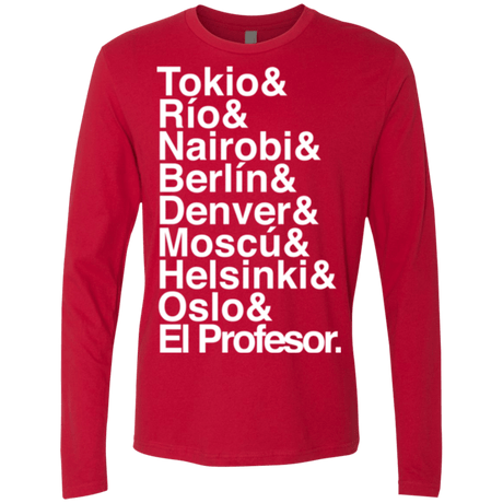 T-Shirts Red / S Money Heist Jetset Men's Premium Long Sleeve