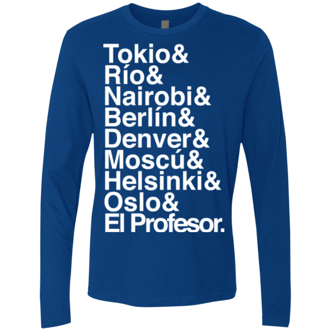 T-Shirts Royal / S Money Heist Jetset Men's Premium Long Sleeve