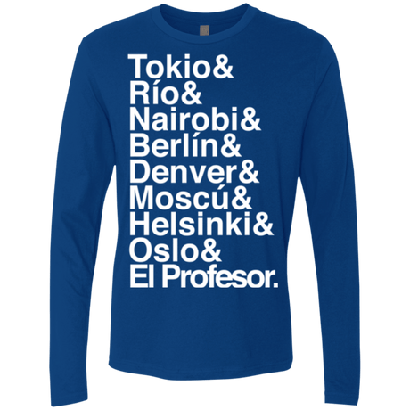 T-Shirts Royal / S Money Heist Jetset Men's Premium Long Sleeve