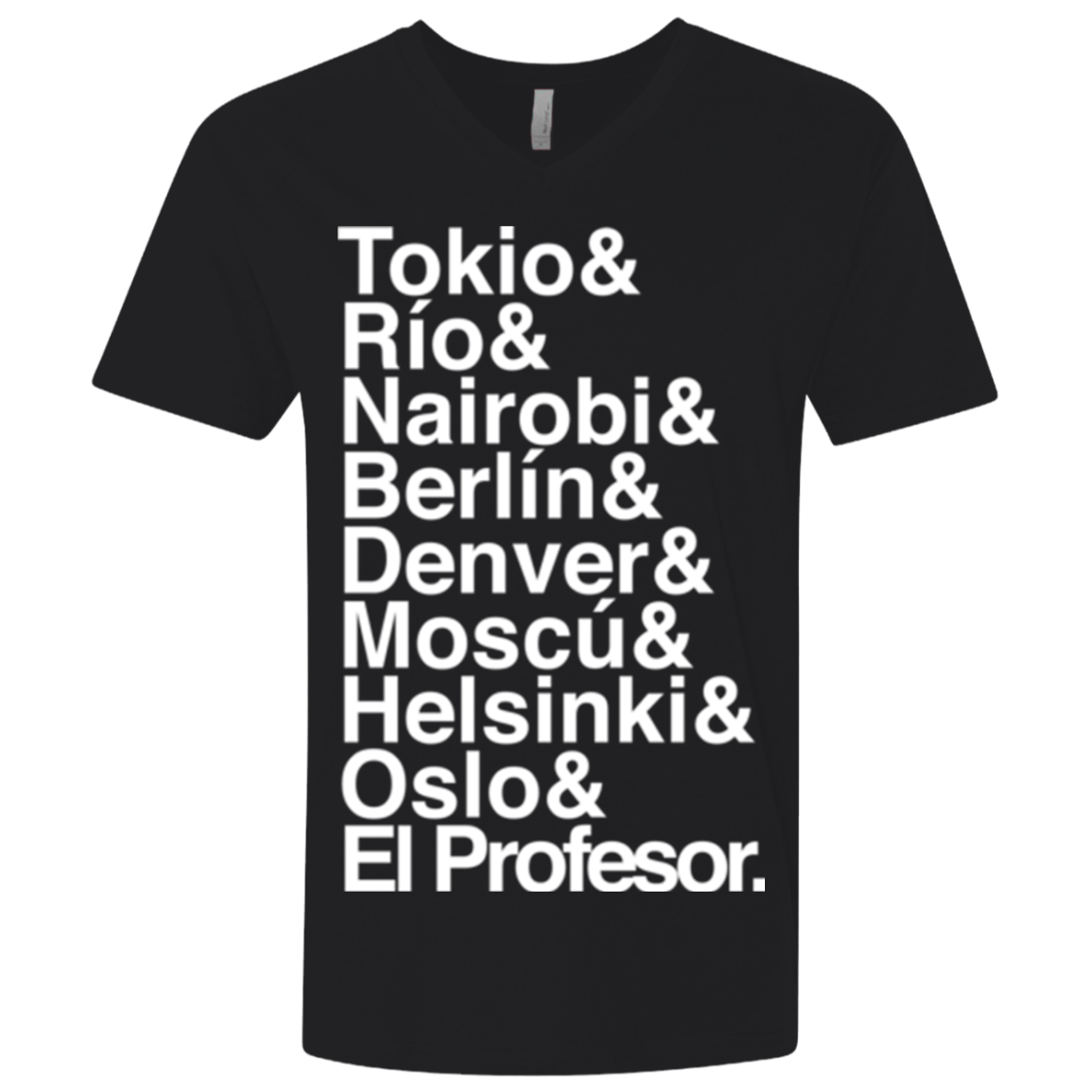 T-Shirts Black / X-Small Money Heist Jetset Men's Premium V-Neck