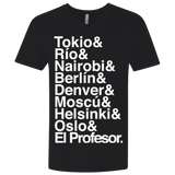 T-Shirts Black / X-Small Money Heist Jetset Men's Premium V-Neck